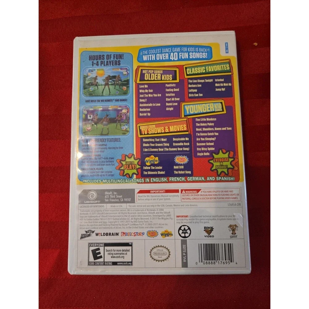 Just Dance Kids 2 (Nintendo Wii, 2011) Tested Working